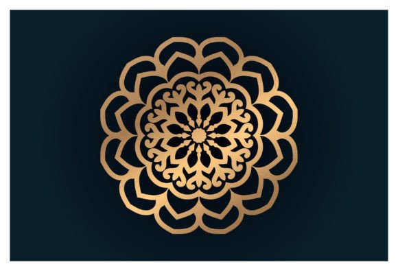 Abstract Floral Luxury Round Gradient Graphics