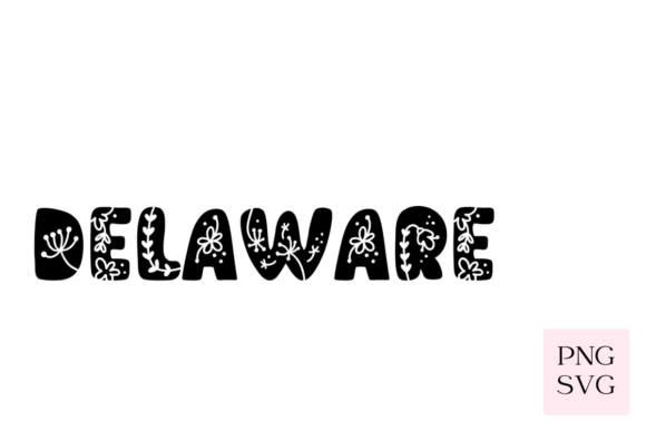 Delaware Floral PNG SVG: Graphics & Illustrations
