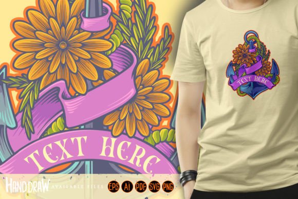 Delightful Floral Anchor: Premium Graphics and Illustrations