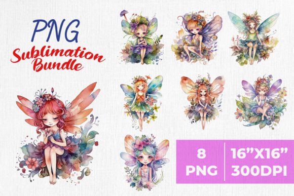 Fantasy Floral Fairy Clipart: Graphics & Illustrations