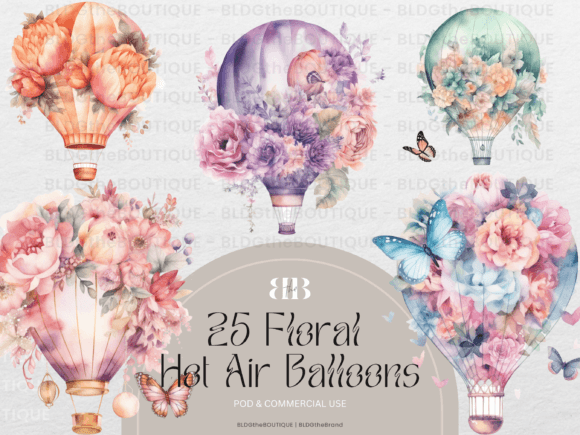 Floral Balloon Graphics & Illustrations Review