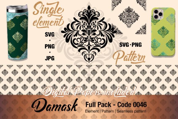 Floral Damask Graphics & Illustrations Review