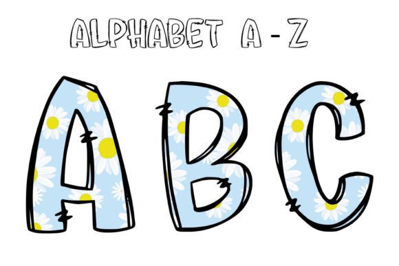 Floral Mother’s Day Alphabet Sublimation Graphics