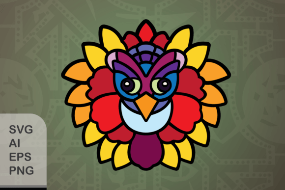 Funny Floral Bird U: Graphics & Illustrations
