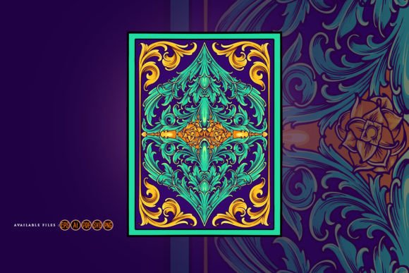 Intricate Engraved Ornament Floral Decor Graphics & Illustrations