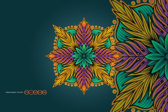 Intricate Floral Mandala Fantastical Graphics
