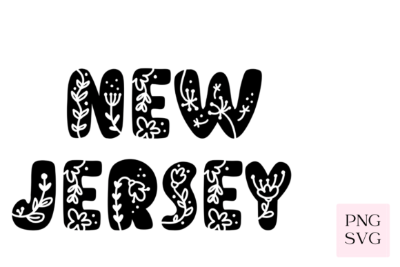 New Jersey Floral PNG SVG: Graphics & Illustrations