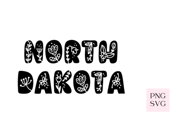North Dakota Floral PNG SVG Graphics