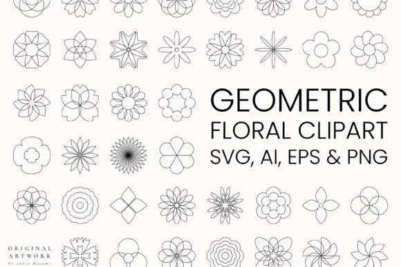 Retro Geometric Floral Line Art: A Designer’s Review