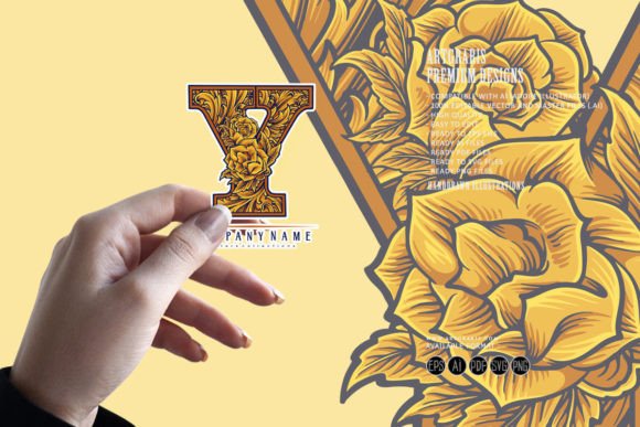 Vintage Engraved Floral Graphics & Illustrations