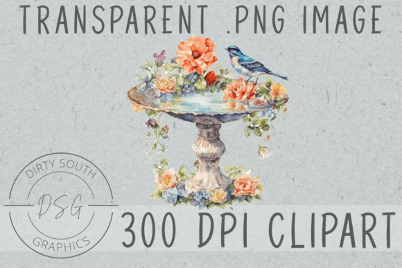 Watercolor Birdbath Floral Clip Art: A Brand Review